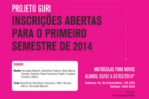 Inscrições para projeto Guri começam nesta segunda-feira