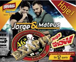 Dupla Jorge e Mateus realiza hoje show mais esperado da 46ª Exapit