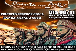 Xaxado Novo se apresenta no Quinta com Arte desta semana