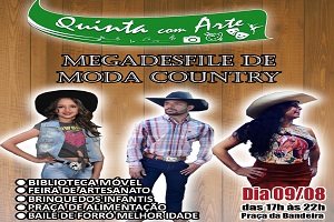 “Quinta com Arte” de hoje contará com desfile de moda country