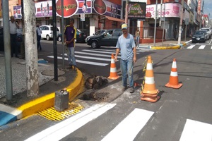 Prefeitura conclui revitalização da sinalização de trânsito na Avenida Tamoios