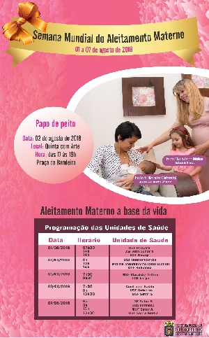 Semana Mundial do Aleitamento Materno será de 1 a 7 de agosto