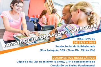 Tupã abre inscrições para curso gratuito de agente de informações turísticas