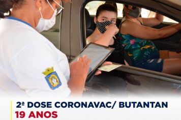 2ª dose de CoronaVac para 19 anos será nesta sexta-feira (10)