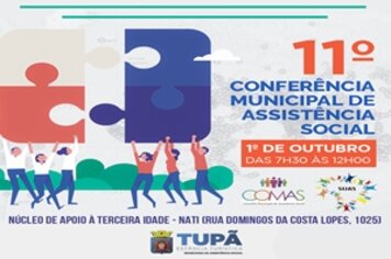 Prefeitura realizará 11ª Conferência Municipal de Assistência Social na terça