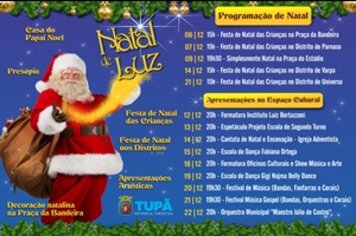 Programação das festividades natalinas é divulgada