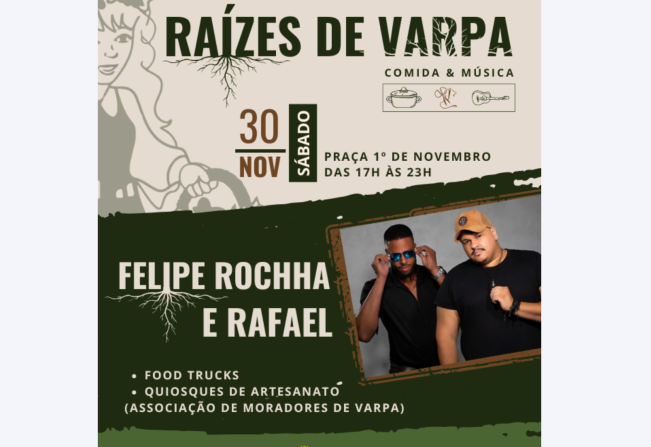 Segunda edição do Raízes de Varpa será sábado, 30, na Praça 1º de Novembro