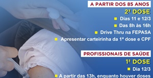 Idosos a partir de 85 anos devem receber 2ª dose nesta semana